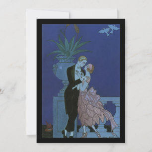 Vintage Art Deco Frischvermählte, Oui von George B