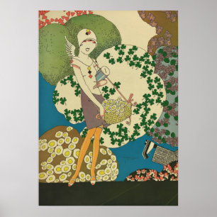 Vintage Art Deco - Für Alle - Engel Poster