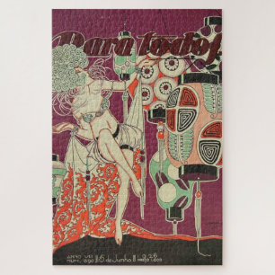 Vintage Art Deco - Für Alle - Lockiges Haar Puzzle