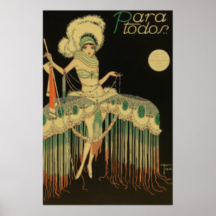 Vintage Art Deco - Für Alle - Showgirl Poster