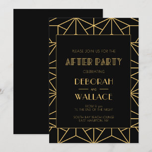 Vintage-Art Deco-Geometrie-Party nach der Feier au Einladung