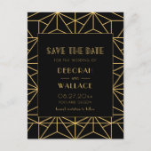 Vintage Art Deco geometrisch 1920er Jahre Save the Postkarte (Vorderseite)
