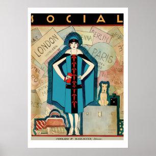 Vintage Art Deco - Gesellschaft - Reise Poster