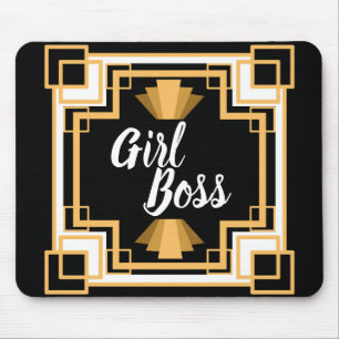 Vintage Art-Déco-Girl-Boss der 1920er Jahre Mousepad