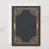 Vintage Art Deco Graduation Invitation Einladung (Rückseite)