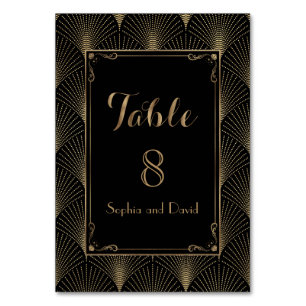 Vintage Art Deco Great Gatsby Hochzeit TISCHNUMMER