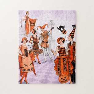 Vintage-Art-Déco-Halloween-Party-Illustration Puzzle