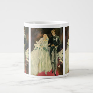 Vintage Art Deco Hochzeit Braut und Bräutigam Fris Jumbo-Tasse