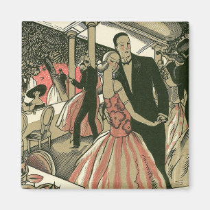 Vintage Art Deco Hochzeit, Erster Tanz der Neuverm Magnet