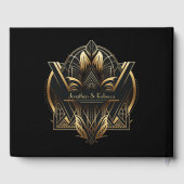 Vintage Art Deco Hochzeit Gästebuch (Rückseite)