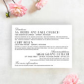 Vintage Art Deco Hochzeitsinformationen Begleitkarte
