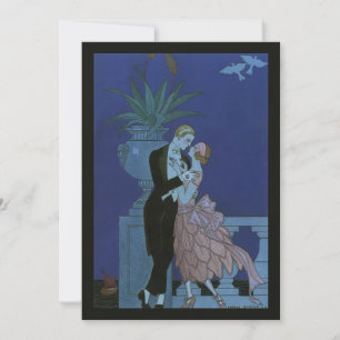 Vintage Art Deco Hochzeitspaar - Heiratsantrag zur Save The Date