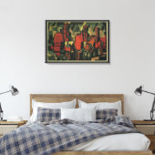 Vintage Art Deco Industrie Leinwanddruck (Insitu (Schlafzimmer))