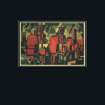 Vintage Art Deco Industrie Leinwanddruck<br><div class="desc">Vintage Illustrationskunst Deko Gewerbefabrik und Arbeitsgestaltung mit einer Stahlherstellung. Arbeiter,  Arbeiter,  Hersteller und Maschinen arbeiten daran,  die Arbeit zu erledigen.</div>