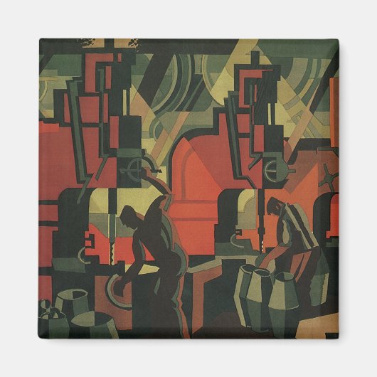 Vintage Art Deco Industrie Magnet (Vorne)