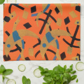 Vintage Art Deco Jazz Geschirrtuch (Gefaltet)