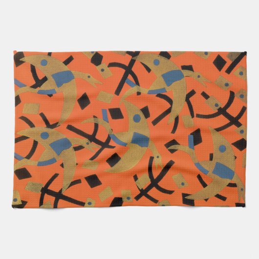 Vintage Art Deco Jazz Geschirrtuch (Horizontal)