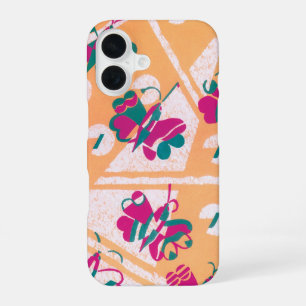 Vintage Art Deco Jazz Pochoir Garten Schmetterling iPhone 16 Hülle