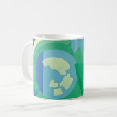 Vintage Art Deco Jazz Pochoir Garten Schmetterling Kaffeetasse (Vorderseite Links)