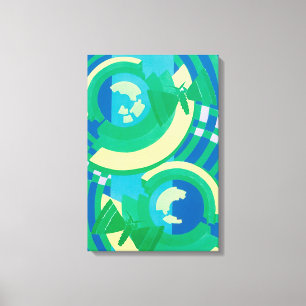 Vintage Art Deco Jazz Pochoir-Garten Schmetterling Leinwanddruck