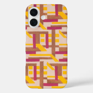 Vintage Art Deco Jazz Pochoir geometrisches Muster iPhone 16 Hülle