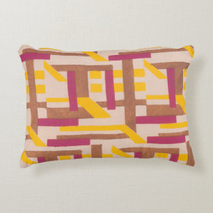 Vintage Art Deco Jazz Pochoir geometrisches Muster Dekokissen