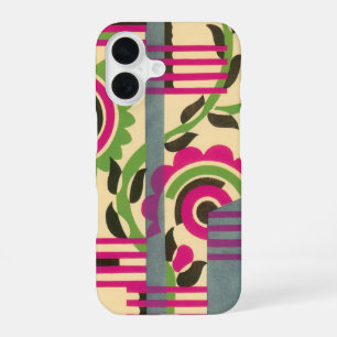 Vintage Art Deco Jazz Pochoir geometrisches Muster iPhone 16 Hülle