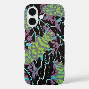 Vintage Art Deco Jazz Pochoir Käfer im Garten iPhone 16 Hülle