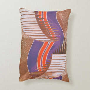 Vintage Art Deco Jazz Pochoir Treppenstufen-Muster Dekokissen