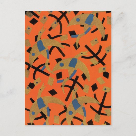 Vintage Art Deco Jazz Postkarte (Vorderseite)