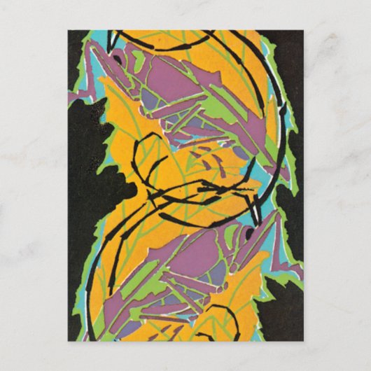 Vintage Art Deco Jazz Postkarte (Vorderseite)