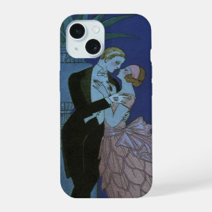 Vintage Art Deco Jungvermählte, Oui von George Bar iPhone 15 Hülle