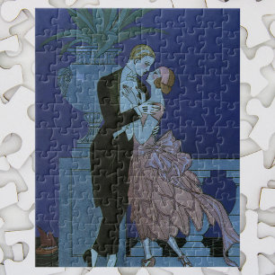 Vintage Art Deco Jungvermählte, Oui von George Bar Puzzle