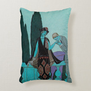 Vintage Art Deco La Villa d'Este von George Barbie Dekokissen