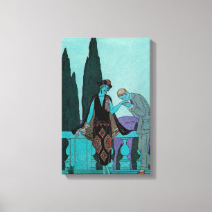 Vintage Art Deco La Villa d'Este von George Barbie Leinwanddruck