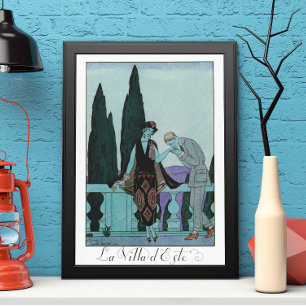 Vintage Art Deco La Villa d'Este von George Barbie Poster