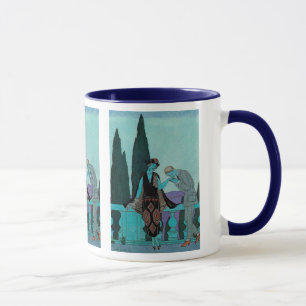 Vintage Art Deco La Villa d'Este von George Barbie Tasse