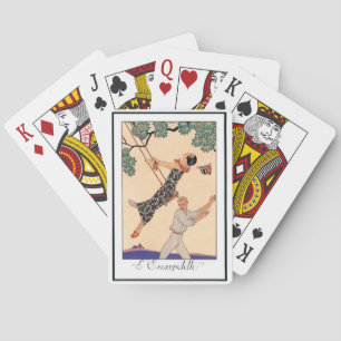 Vintage Art Deco Liebe, Die Schaukel von George Ba Spielkarten