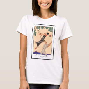 Vintage Art Deco Liebe, The Swing von George Barbi T-Shirt