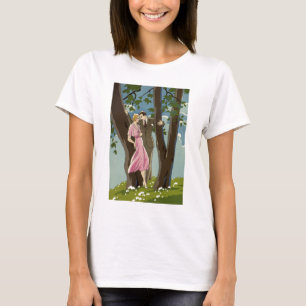 Vintage Art Deco Liebe und Romantik Frischvermählt T-Shirt