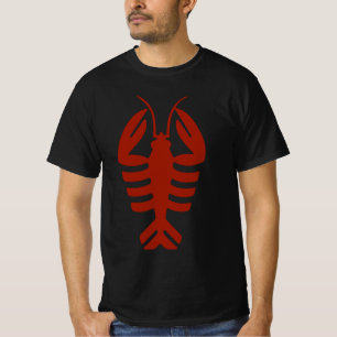Vintage Art Deco Meeresfrüchte Hummer in Rot T-Shirt