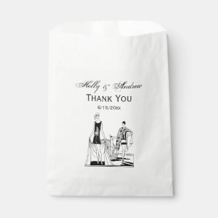 Vintage-Art-Déco-mode Damen am Strand Geschenktütchen