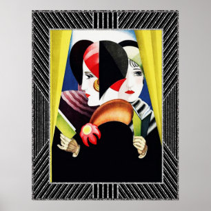 Vintage Art Deco Mode Poster