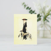 Vintage Art Deco Mode Postkarte (Stehend Vorderseite)