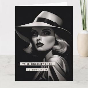 Vintage Art Deco Modefrau Dankeskarte