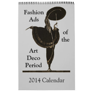 Vintage Art Deco Modewerbung 2014 Kalender
