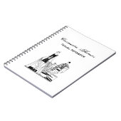 Vintage Art-Deco-modische Damen am Strand Notizblock (Linke Seite)