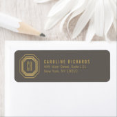 Vintage Art Deco Monogram Gold/Grau (Insitu)