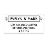 Vintage Art Deco Monogram-Rücksendeadresse Permastempel (Design)
