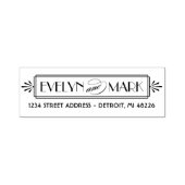 Vintage Art Deco Monogram-Rücksendeadresse Permastempel (Design)